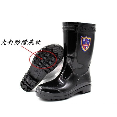 男士高筒雨靴黑水鞋防水男士户外雨靴钓鱼防水鞋厨房酒店中筒雨鞋