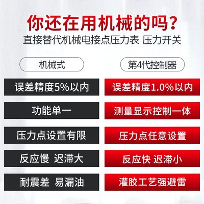 数显电接点压力表真空智能压力表负压表水气油压控制器220V24V图3