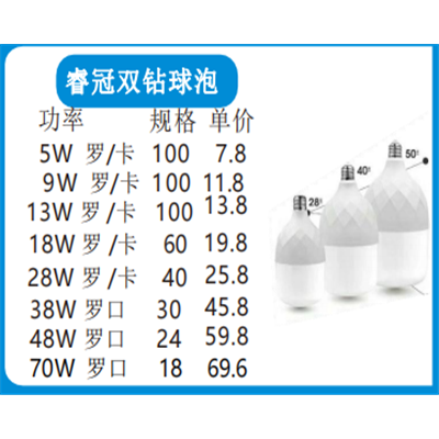 睿冠双钻球泡