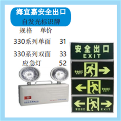 海宜嘉安全出口 自发光标识牌
