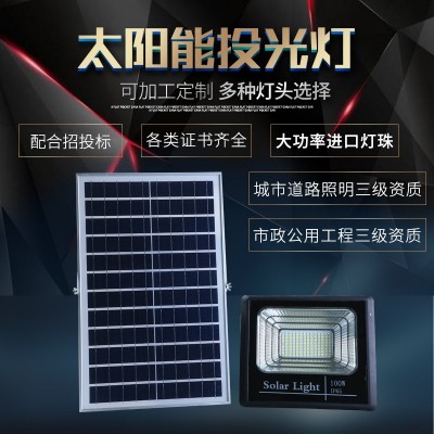 厂家批发太阳能投光灯农村庭院路灯LED景观灯户外人体感应照明灯
