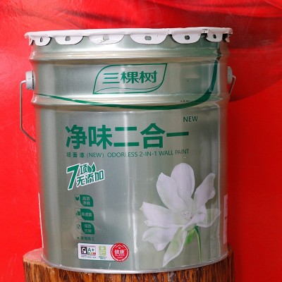 净味二合一白色三棵树墙面漆补墙漆自刷家用墙漆室内墙面漆图3