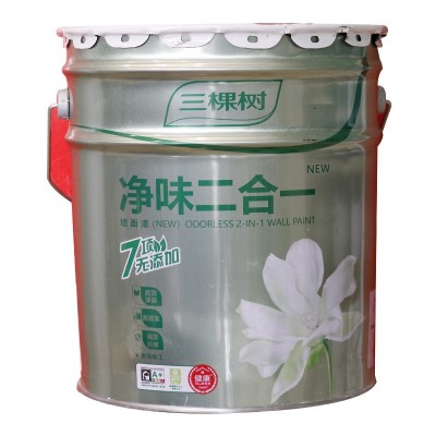 净味二合一白色三棵树墙面漆补墙漆自刷家用墙漆室内墙面漆图5