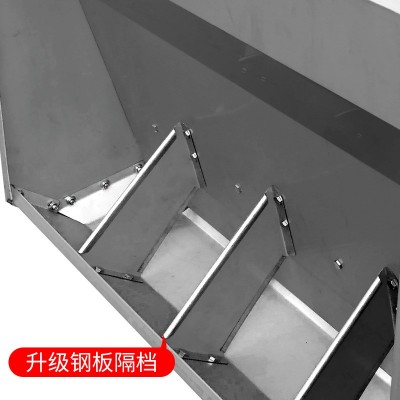 不锈钢双面料槽猪用育肥猪料槽自动下料槽猪食槽不锈钢加厚槽图3