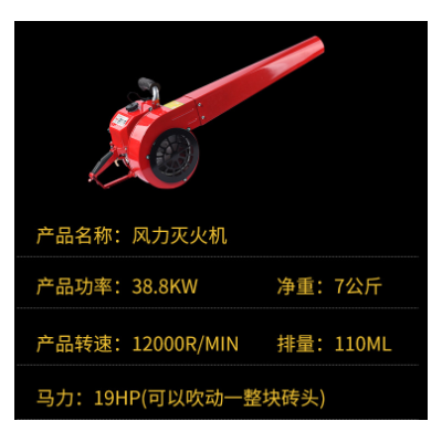 背负式风力灭火机手提风力灭火机森林灭火机道路吹风机便携灭火机图4