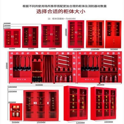 消防柜微型消防站器材柜全套展示柜室外工地消防应急物资装备沙箱图4