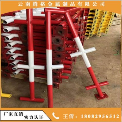 昆明楼梯扶手 建筑工地临时护栏配件 立杆工地钢管临时防护栏立杆图4