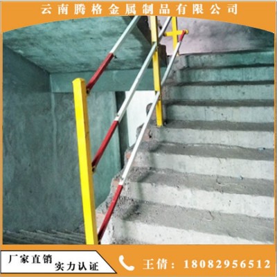 昆明楼梯扶手 建筑工地临时护栏配件 立杆工地钢管临时防护栏立杆图2
