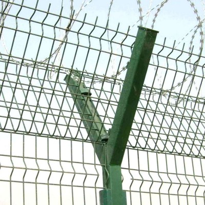 三折弯护栏网双边丝机场 监狱防护网Y型柱防护防攀爬刀片护栏图5