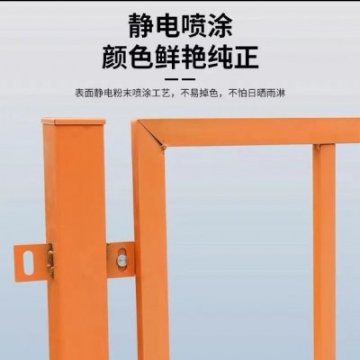 可移动基坑防护栏 市政工程围栏 电梯安全门 黄黑基坑护栏图3