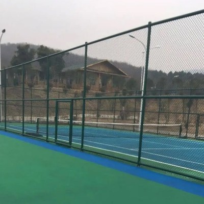 森和定制球场护栏 校园小区活动场地围栏 菱形勾画网栅栏安装