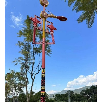 LED民族风照明灯 特色太阳能路灯 小区景区街道市政工程安装图2