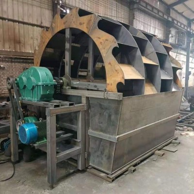 矿砂用洗砂机 河卵石轮斗双槽洗砂 一体化石粉水洗设备图3