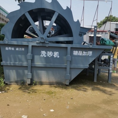 矿砂用洗砂机 河卵石轮斗双槽洗砂 一体化石粉水洗设备图2