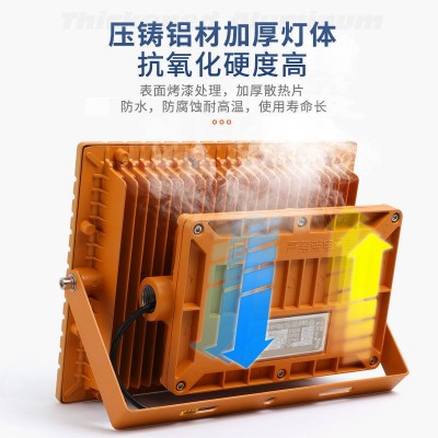 亚明LED防爆灯泛光隧道灯仓库加油站防爆灯50W超亮工地灯投光灯图3