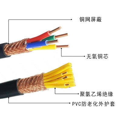 批发控制电缆RVVSP屏蔽线缆通讯信号电缆阻燃无氧铜双绞控制线缆图3