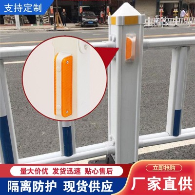 道路护栏市政公路隔离栏马路人行道防撞安全护栏锌钢栅栏围栏交通图2