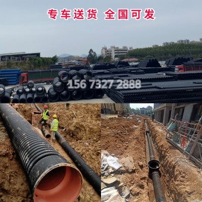 云南昆明HDPE双壁波纹管钢带螺旋管中空缠绕管市政工程管雨污下水图3