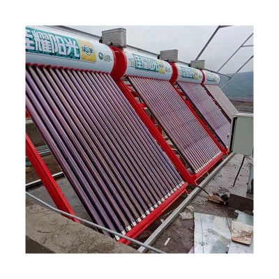 中国红系列一体式家用太阳能热水器 304不锈钢加厚内胆热水器厂家图5