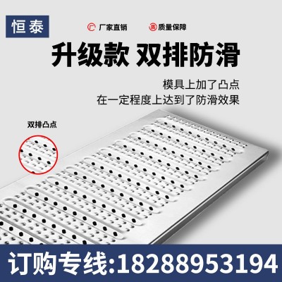 厂家直批201/304不锈钢地沟盖板厨房明沟盖板排水沟盖板防鼠防臭图2